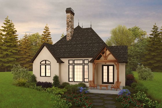 Exterior - Rear Elevation for Cottage House Plan #48-1047 - 2 bed, 2 bath