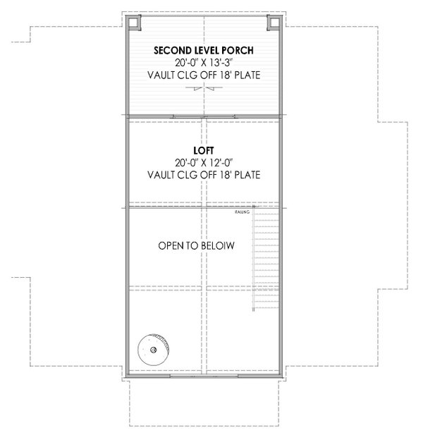 Cabin Floor Plan - Upper Floor Plan #1096-74