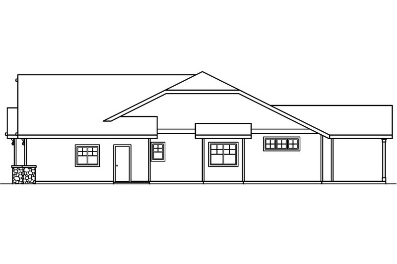 Dream House Plan - Exterior - Other Elevation 1 for Craftsman House Plan #124-460 - 4 bed, 2.5 bath