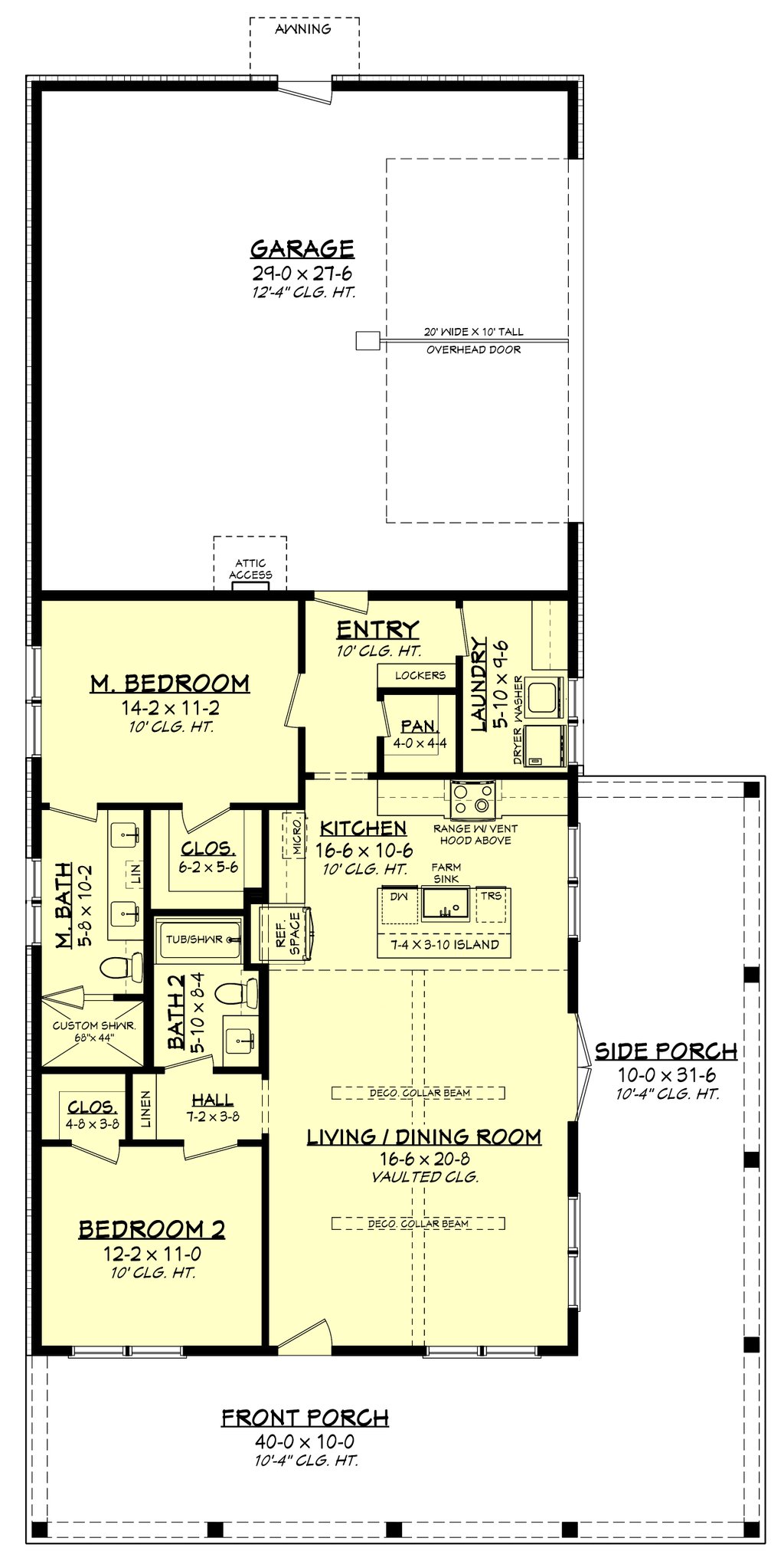 Barndominium Style House Plan - 2 Beds 2 Baths 1260 Sq/Ft Plan #430-347 ...