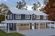 Barndominium Style House Plan - 2 Beds 1.5 Baths 1464 Sq/Ft Plan #1060-408 Exterior 