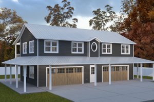 Dream House Plan - Barndominium Exterior - Front Elevation Plan #1060-408