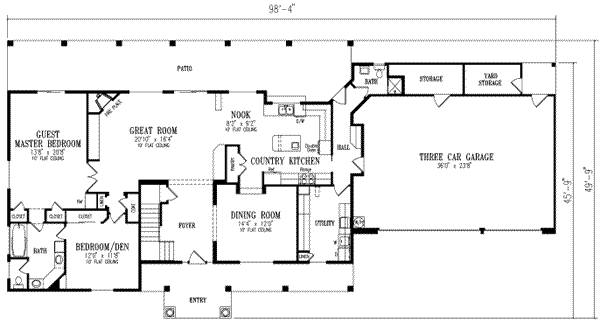 Traditional Floor Plan - Main Floor Plan #1-748