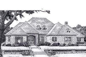 European Exterior - Front Elevation Plan #310-938
