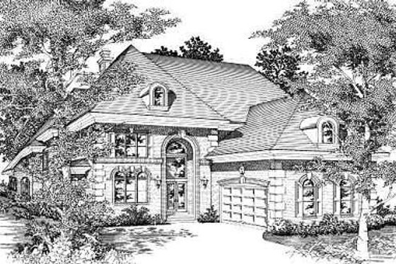 Exterior - Front Elevation House Plan #329-316 - 3 bed, 3.5 bath