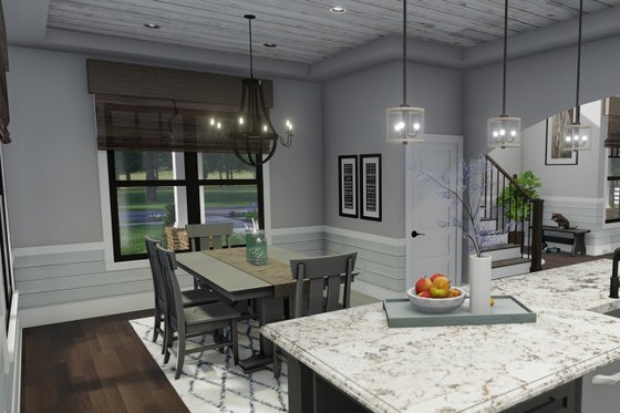 Interior - Dining Room for Farmhouse House Plan #120-261 - 3 bed, 2.5 bath