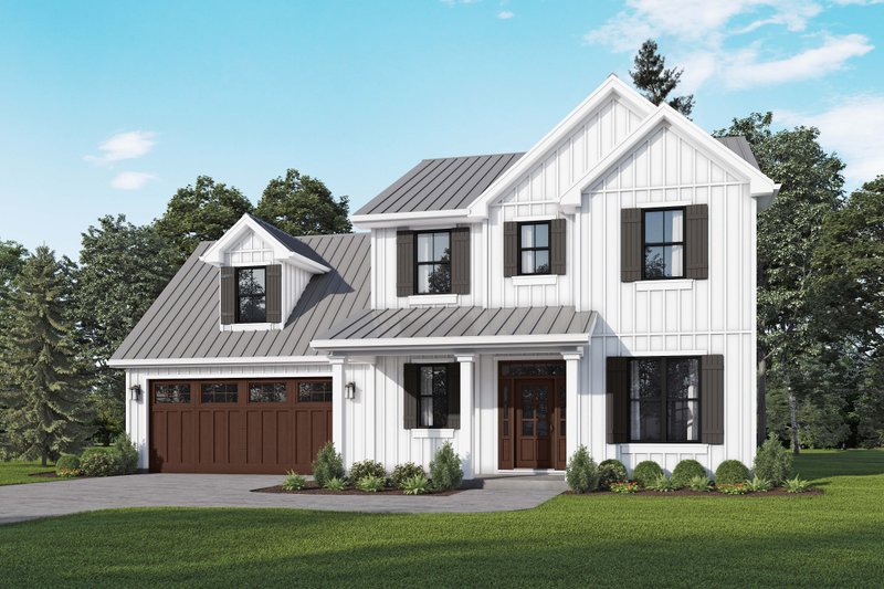 Dream House Plan - Farmhouse Exterior - Front Elevation Plan #48-1083