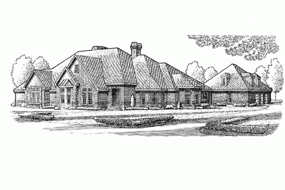 Exterior - Other Elevation for European House Plan #410-119 - 4 bed, 3.5 bath
