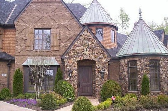 Front View - 8200 square foot European Home