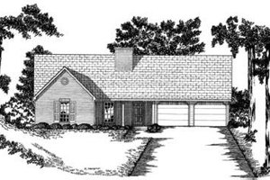 Ranch Exterior - Front Elevation Plan #36-255