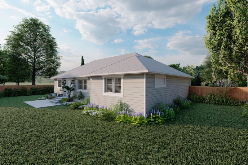 Dream House Plan - Exterior - Rear Elevation 1 for Traditional House Plan #1060-176 - 3 bed, 2 bath