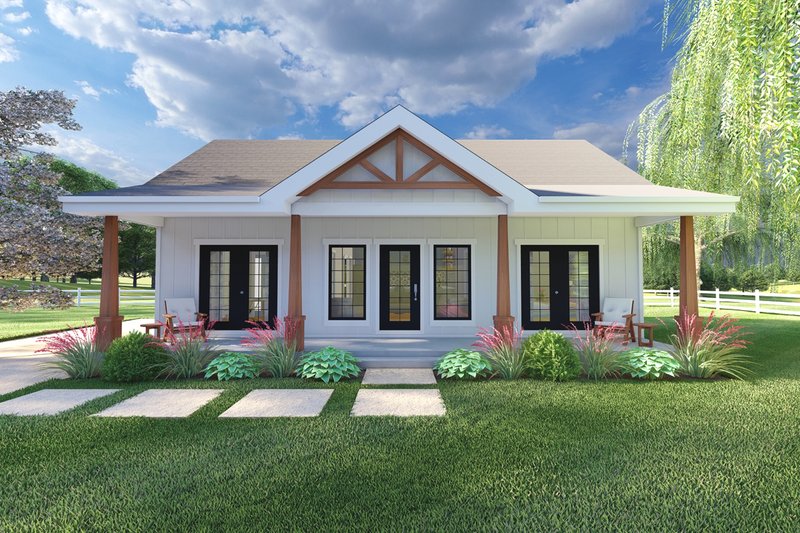 Architectural House Design - Ranch Exterior - Front Elevation Plan #126-246
