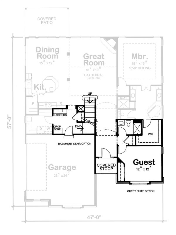 House Blueprint - Craftsman Floor Plan - Other Floor Plan #20-2243