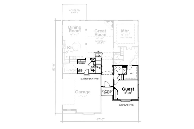 House Blueprint - Floor Plan - Other Floor for Craftsman House Plan #20-2243 - 4 bed, 3.5 bath