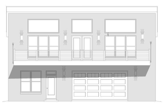 Exterior - Front Elevation 3 for Modern House Plan #932-371 - 2 bed, 2 bath
