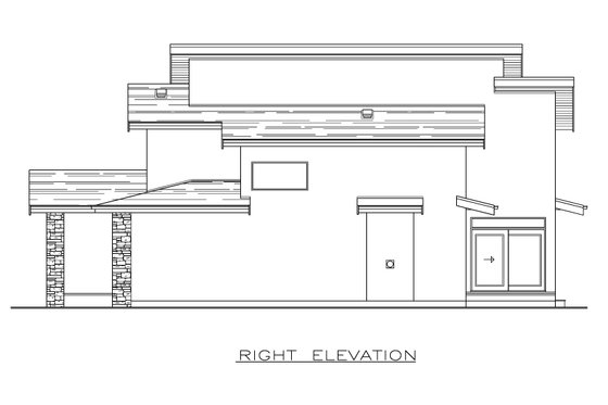 Exterior - Other Elevation 1 for Contemporary House Plan #1100-75 - 3 bed, 2.5 bath