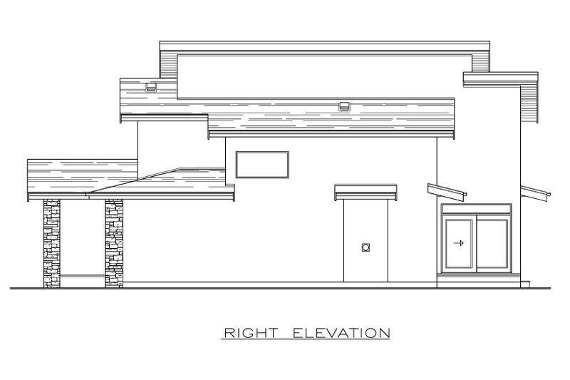 Home Plan - Exterior - Other Elevation 1 for Contemporary House Plan #1100-75 - 3 bed, 2.5 bath