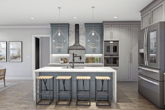 Interior - Kitchen 1 for Modern House Plan #455-621 - 2 bed, 2 bath