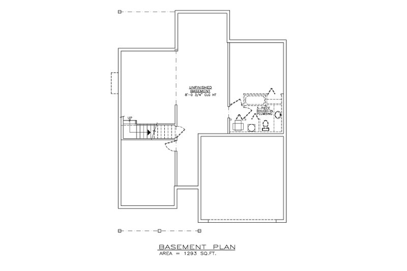 Dream House Plan - Floor Plan - Lower Floor for Craftsman House Plan #1100-132 - 3 bed, 2.5 bath