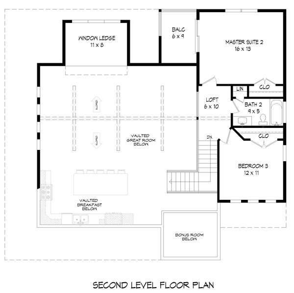 House Blueprint - Country Floor Plan - Upper Floor Plan #932-412