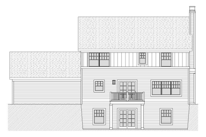 House Plan Design - Exterior - Rear Elevation for Farmhouse House Plan #901-29 - 4 bed, 2.5 bath