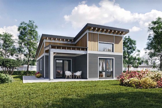 Exterior - Other Elevation for Contemporary House Plan #924-12 - 2 bed, 1 bath