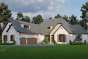 European Style House Plan - 4 Beds 4 Baths 2849 Sq/Ft Plan #923-16 Exterior 