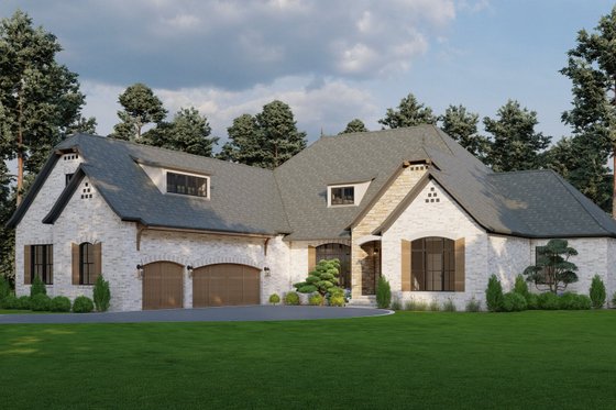 Exterior - Other Elevation for European House Plan #923-16 - 4 bed, 4 bath