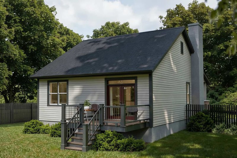 House Design - Exterior - Rear Elevation 1 for Bungalow House Plan #79-159 - 3 bed, 2 bath