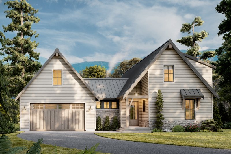 Cabin Style House Plan - 2 Beds 2 Baths 1662 Sq/Ft Plan #1114-9