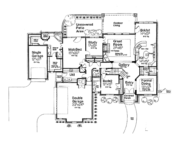 Home Plan - European Floor Plan - Main Floor Plan #310-695