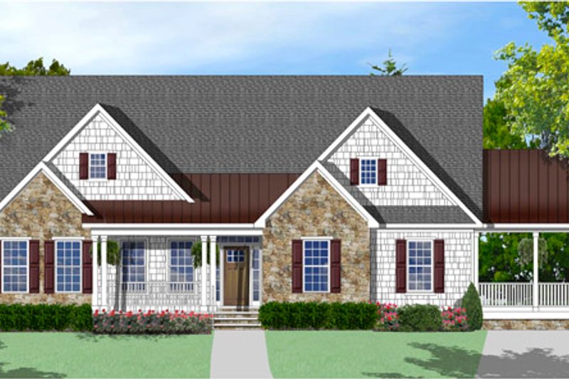 Architectural House Design - Ranch Exterior - Front Elevation Plan #1053-84