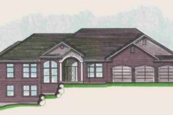 Exterior - Front Elevation for Traditional House Plan #308-182 - 5 bed, 3.5 bath