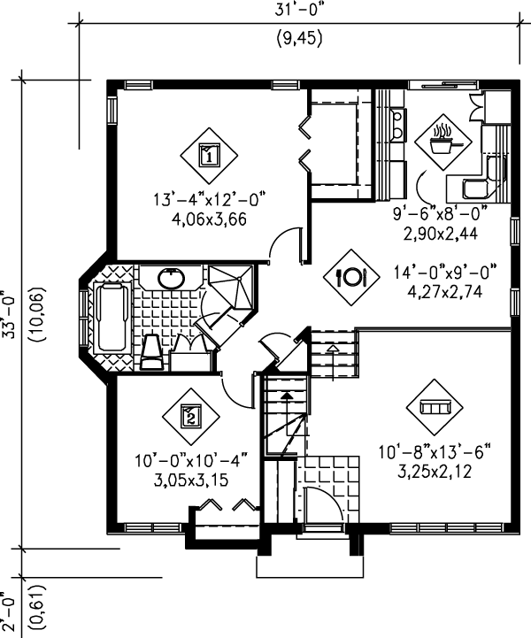 Traditional Floor Plan - Main Floor Plan #25-188