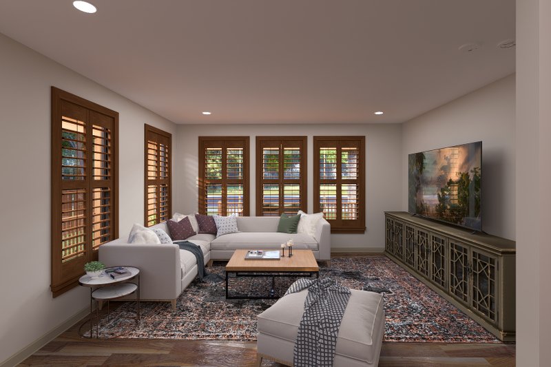 Architectural House Design - Interior - Family Room 2 for Ranch House Plan #1060-386 - 2 bed, 2 bath