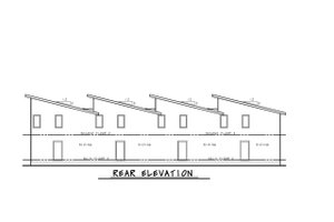 Exterior - Rear Elevation for Contemporary House Plan #20-2464 - 12 bed, 12.5 bath