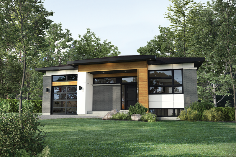 Dream House Plan - Contemporary Exterior - Front Elevation Plan #25-4882