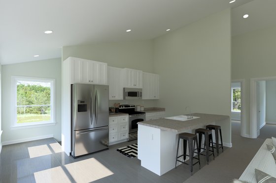 Interior - Kitchen for Craftsman House Plan #1060-390 - 2 bed, 1 bath