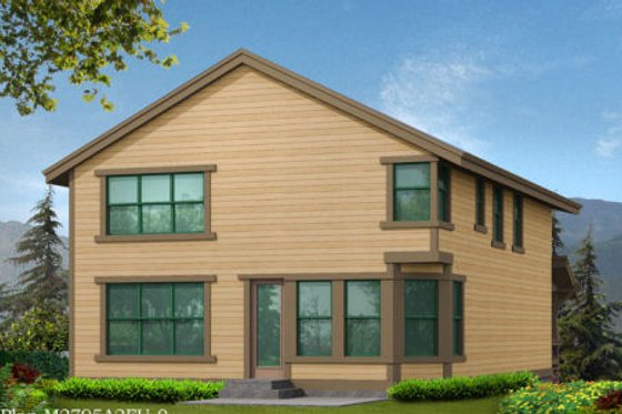 Exterior - Rear Elevation for Craftsman House Plan #132-124 - 3 bed, 2.5 bath