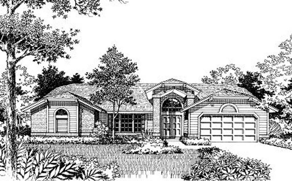 Exterior - Front Elevation 2 for European House Plan #417-248 - 4 bed, 2 bath