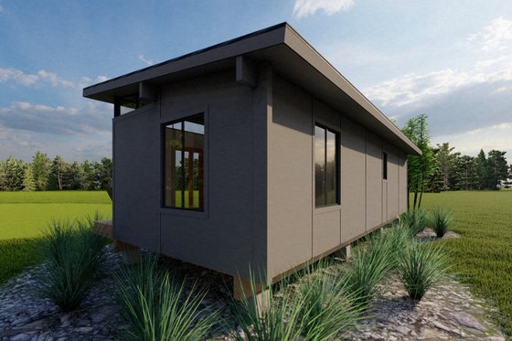 Exterior - Rear Elevation for Modern House Plan #449-20 - 2 bed, 1 bath