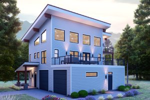 Contemporary Exterior - Front Elevation Plan #932-1225