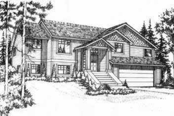 Exterior - Front Elevation for Traditional House Plan #78-160 - 4 bed, 3 bath