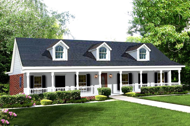 Dream House Plan - Exterior - Front Elevation 3 for Southern House Plan #44-106 - 4 bed, 3 bath