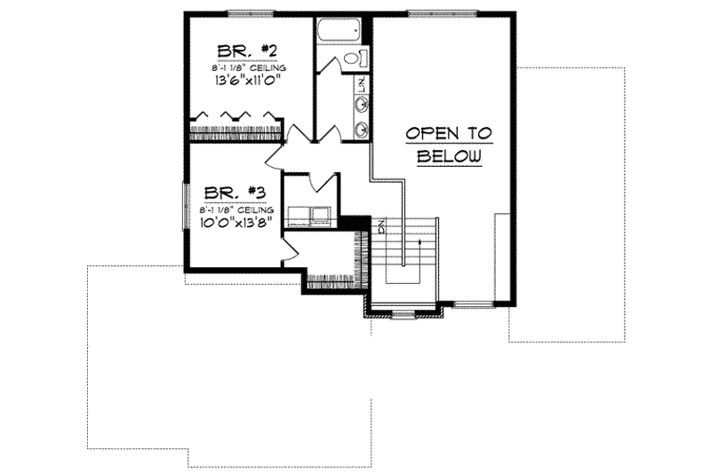 Dream House Plan - Floor Plan - Upper Floor for Traditional House Plan #70-835 - 3 bed, 2.5 bath