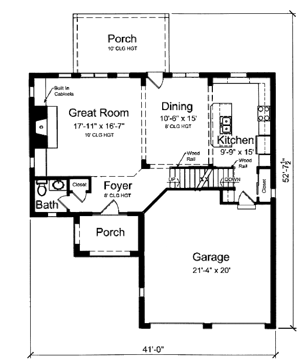 European Floor Plan - Main Floor Plan #46-516