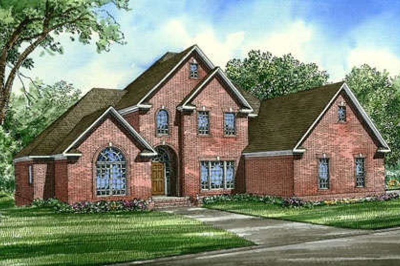 Dream House Plan - European Exterior - Front Elevation Plan #17-293