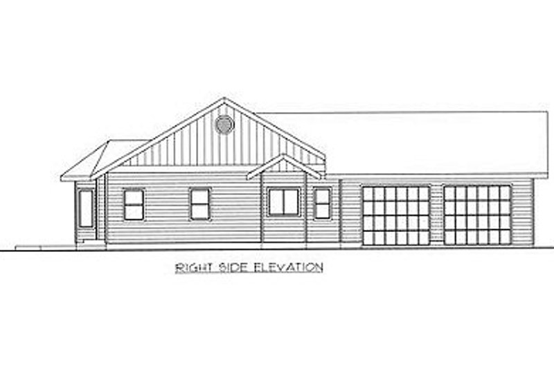 Dream House Plan - Exterior - Rear Elevation for Ranch House Plan #117-392 - 4 bed, 2.5 bath