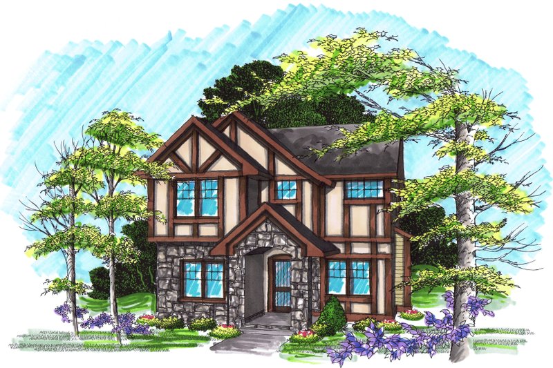 Dream House Plan - Traditional Exterior - Front Elevation Plan #70-1029
