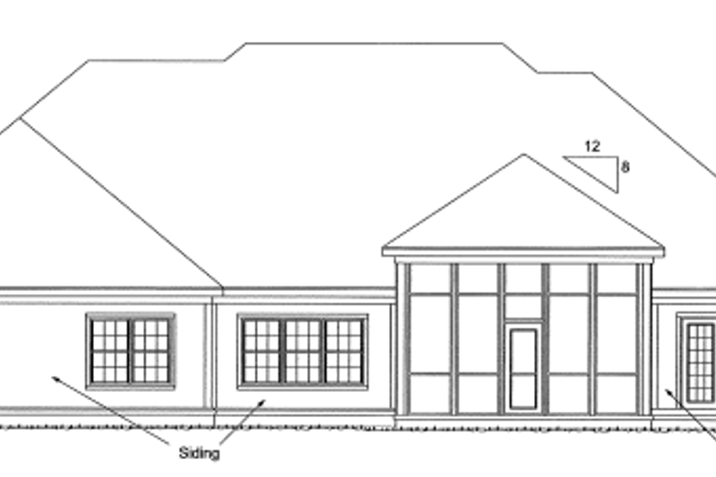 Dream House Plan - Exterior - Rear Elevation for Country House Plan #20-1676 - 4 bed, 4 bath